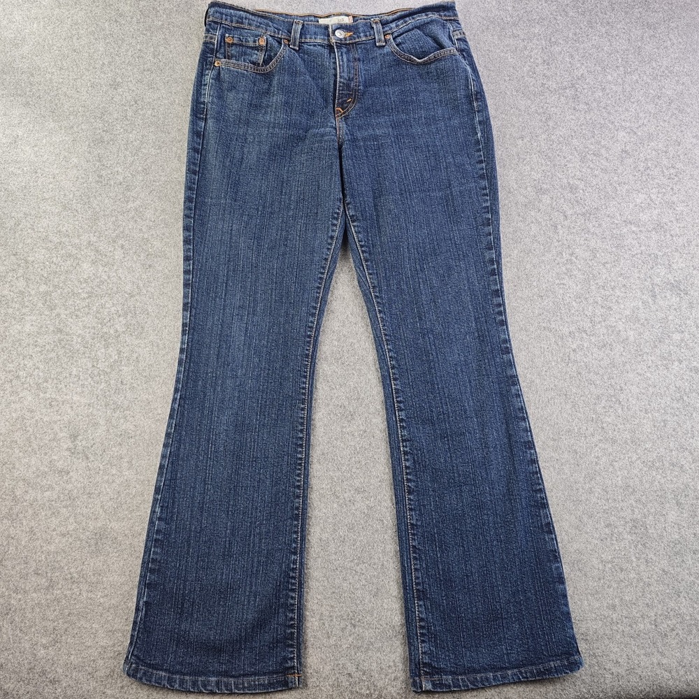 Levis 515 Bootcut Jeans Women's 10 M Blue Dark Wash Denim Mid Rise